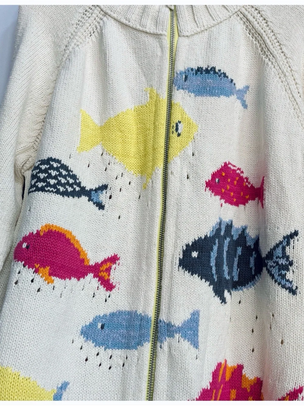 NWT Anthropologie Pilcro Fish Icon Full Zip Cardigan - Picture 12 of 14
